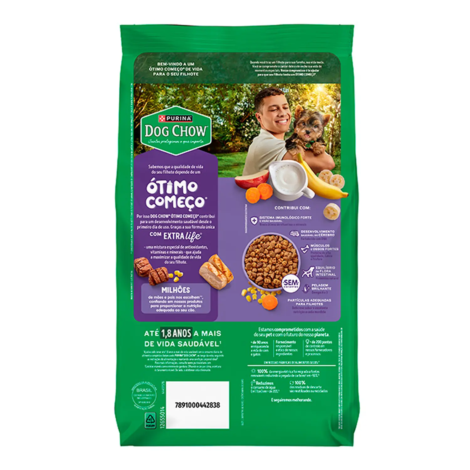 Ração Dog Chow Cães Filhotes Minis e Pequenos Carne, Frango e Arroz